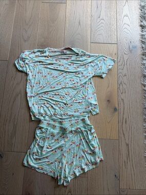 Disney Minnie Mouse Light Mint Two-Piece Lounge Set Size Small